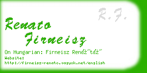 renato firneisz business card